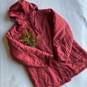 L.L. Bean hooded coat 
Red/Rust in color
Size large